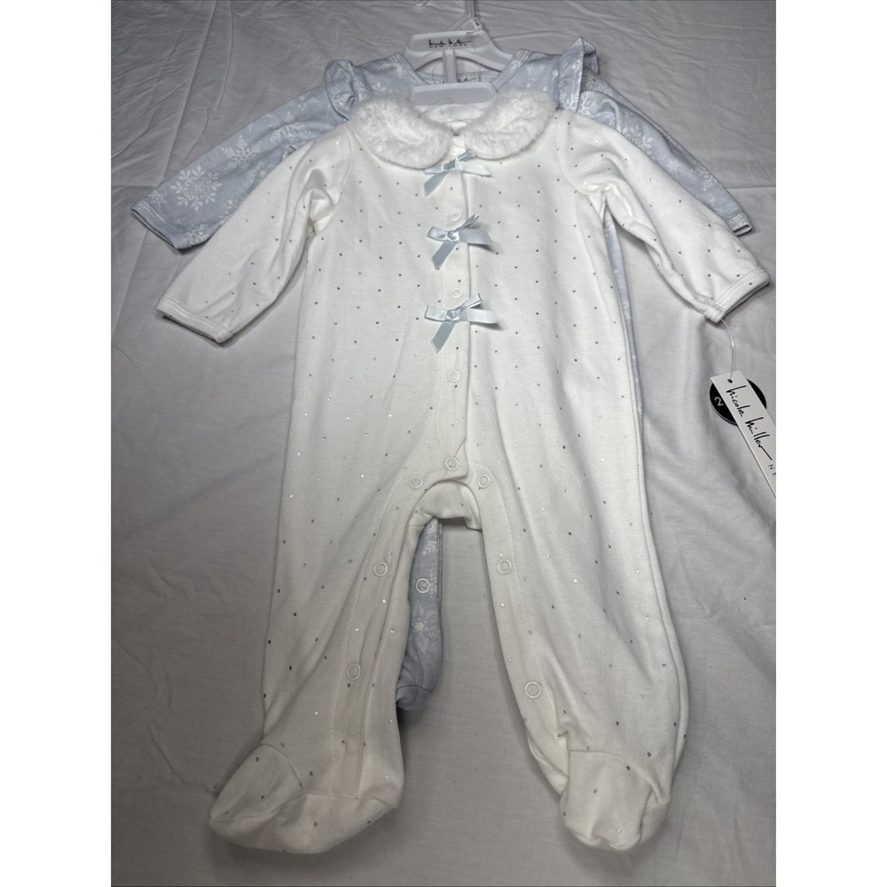 Nicole Miller New York 2 Pack Footies SIZE 3/6 Months